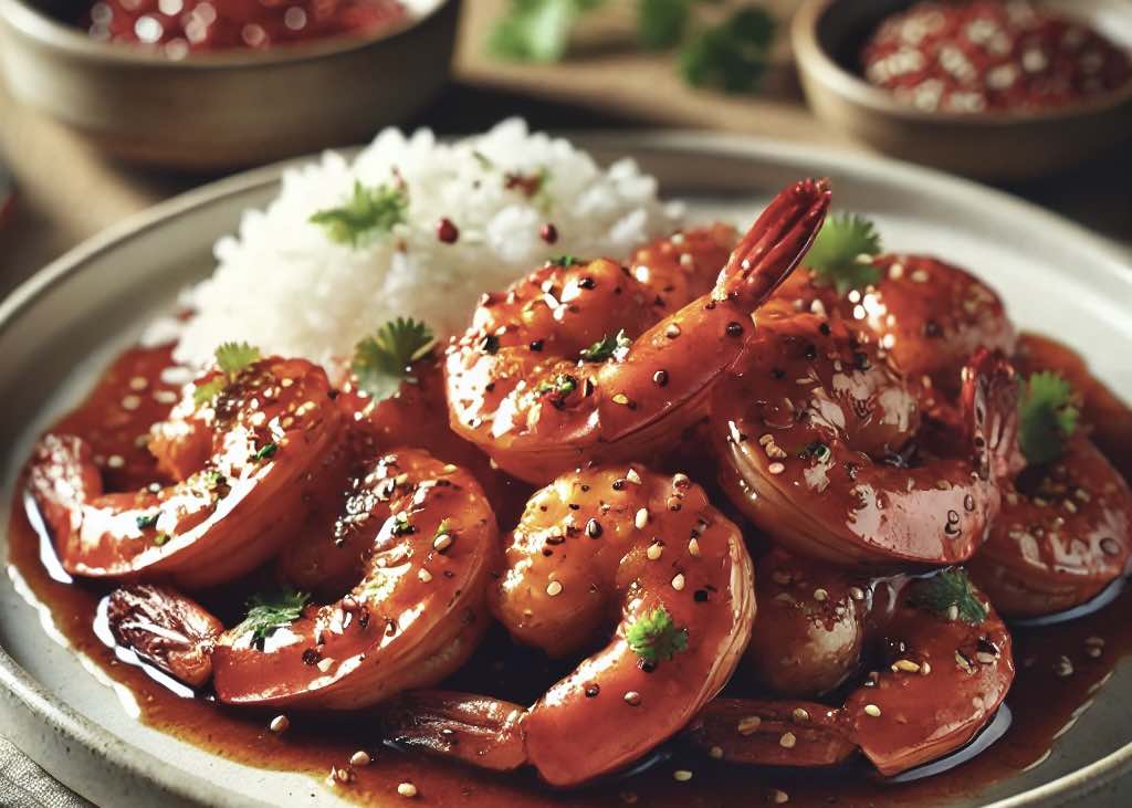 Spicy Amazing Sesame Ginseng & Mala Sauce Shrimp